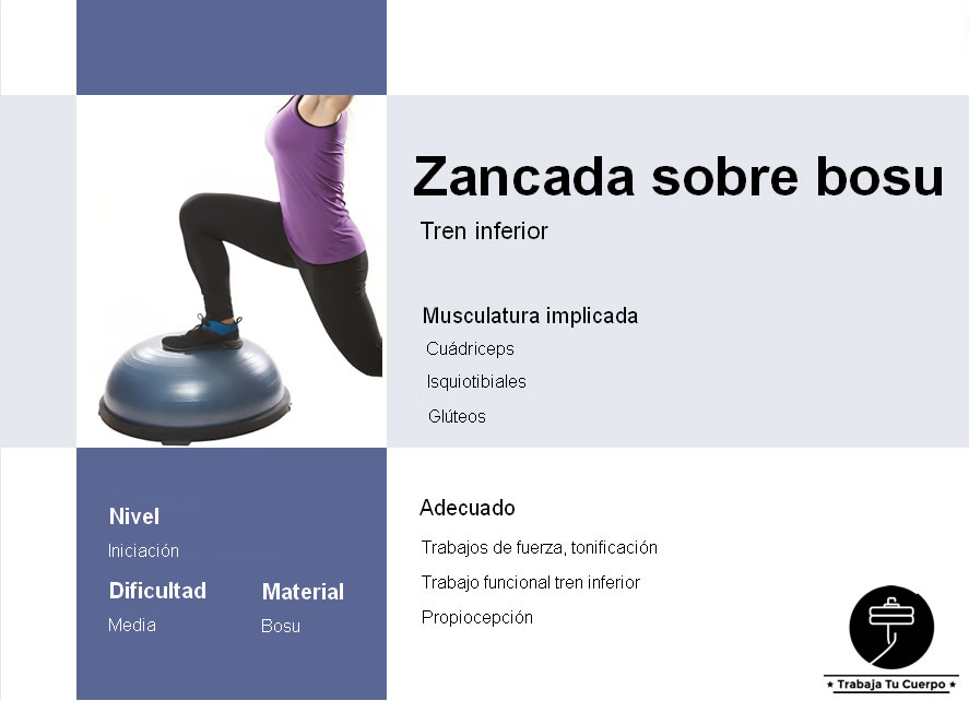 Zancada sobre bosu